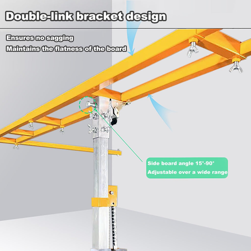 Drywall Lift Panel Hoist, Easy to Operate Stable and Durable Sheetrock Lift Tool Four-in-one Suitable for Construction Sites Residences Hotels and Other Decoration Scenes,3.7m