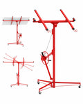11 ft 150 lb Drywall Lift, Adjustable Red Sheetrock Panel Hoist