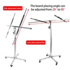 FORRTY Plaster Board Lifter PortableDrywall Lift Panel Hoist Construction Tools Sheetrock Drywall Panel Lifter Level Bracket Lockable Wheels(3.2m)