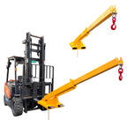 Forklift Mobile Crane, Forklift Extension Attachments Crane, 6600lbs Loading Capacity, with Truss Hoist Jib Boom and Hook, for Towing Handling Equipment, Yellow