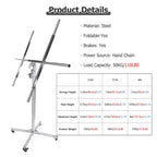 JYHHCYS 10/12/13ft Drywall Panel Lift for Walls and Ceilings, Heavy Duty Foldable Sheetrock Hoist with Adjustable Extension Arm and Casters, for Improvement(Height up to 3.2m/10.5ft)