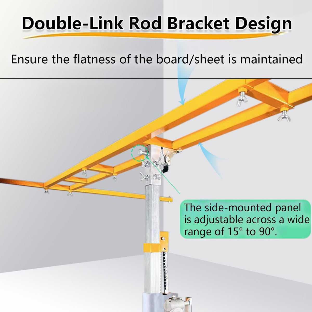 Three in One Drywall Lift Manual and Electric Dual Purpose 10.5/12.1/13.4FT Max Height Drywall Lift Panel Stable Lifting for Ceiling and Walls Tools Sheetrock Lifter Tool(12.1FT)