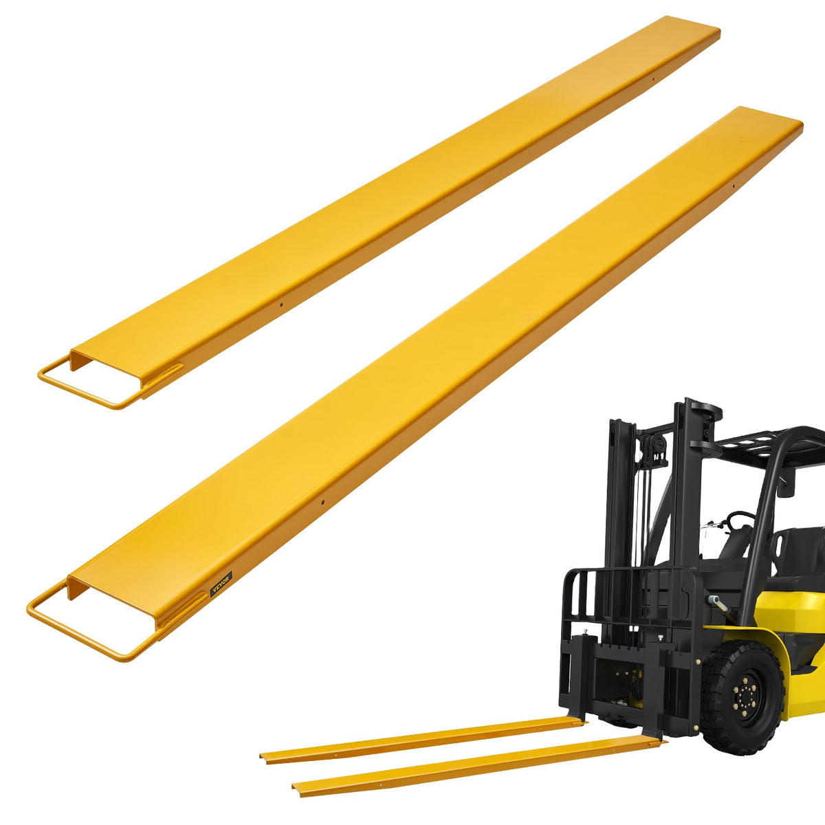 VEVOR Forklift Extensions, 96 Inch Fork Extensions 5.5 Inch Width, 1 Pair