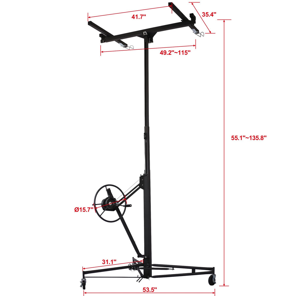 11" Drywall Lift Panel Lift Drywall Panel Hoist Jack Lifter