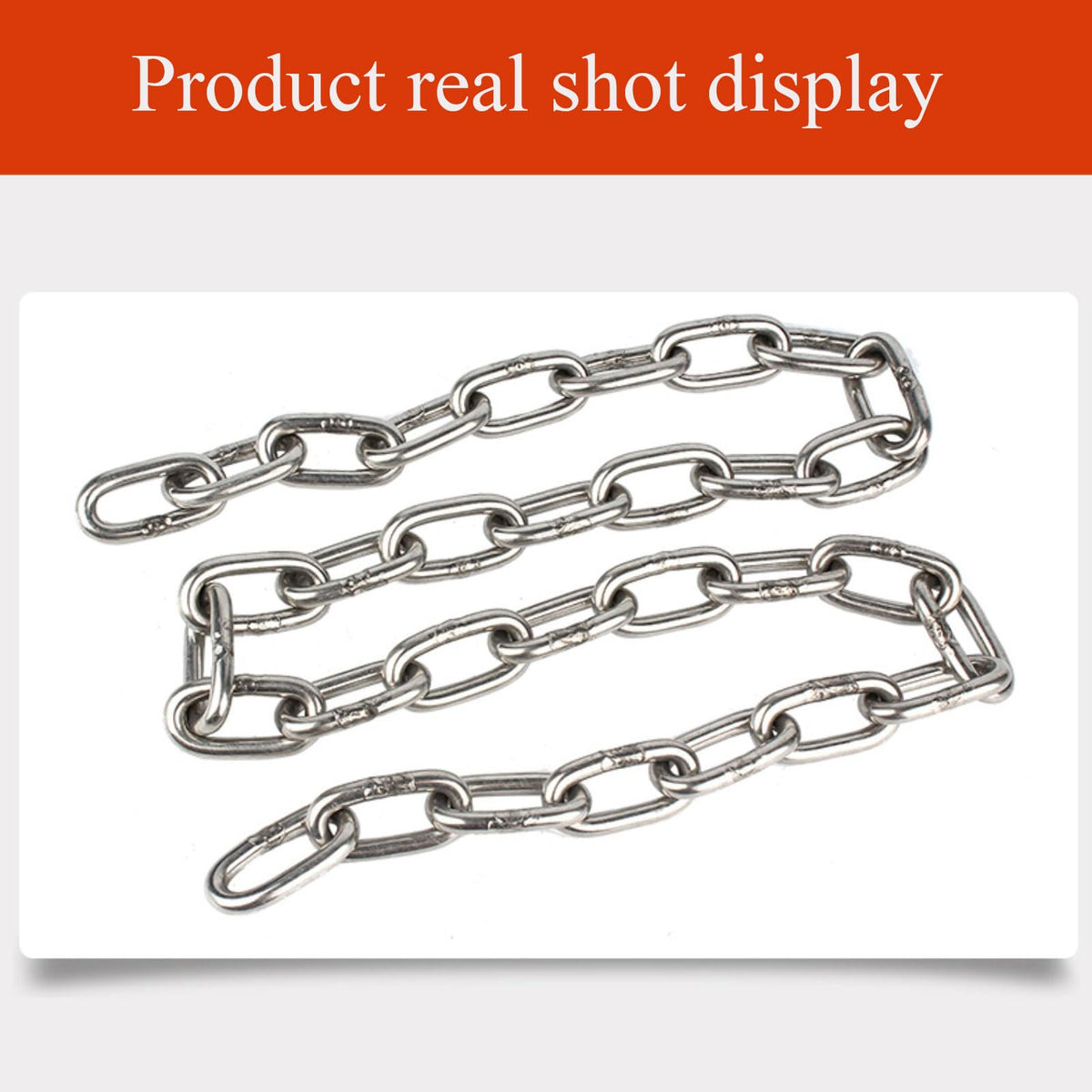 Stainless Steel Link Chain, 304 Stainless Steel Link Proof Coil Chain Heavy Duty Chains for Fence Gate, Garage Doors, Bicycle Security Lock,Diameter 10mm