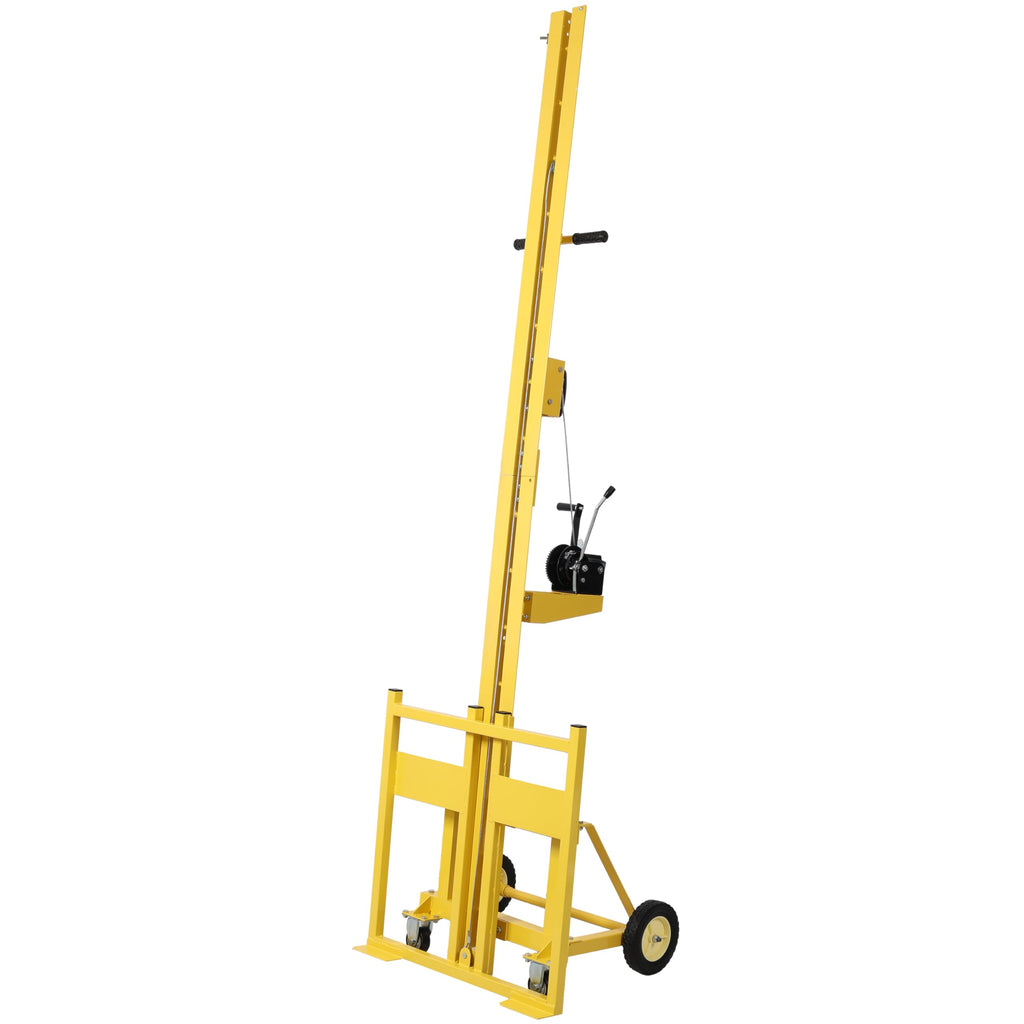 【LuckyNote】Drywall panel lift for walls, Load capacity 150LBS Heavy Duty Drywall Lifter, Use for drywall, OSB, plywood, insulation, cement board. Yellow Color,100 Inch Height