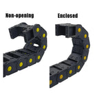 25x25 25x38 25x50 25x57 25x70 25x77 25x103mm Nylon Mochine Towline Cable Chain Non-Opening Enclosed Drag Chain L1m for CNC