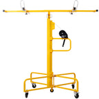 Tidyard Drywall Lift Panel Hoist, 16-Foot Adjustable Height Rolling Drywall Lifter with 4 Casters and Brake, Heavy-Duty Steel Construction for Wall and Ceiling Installation by Single User