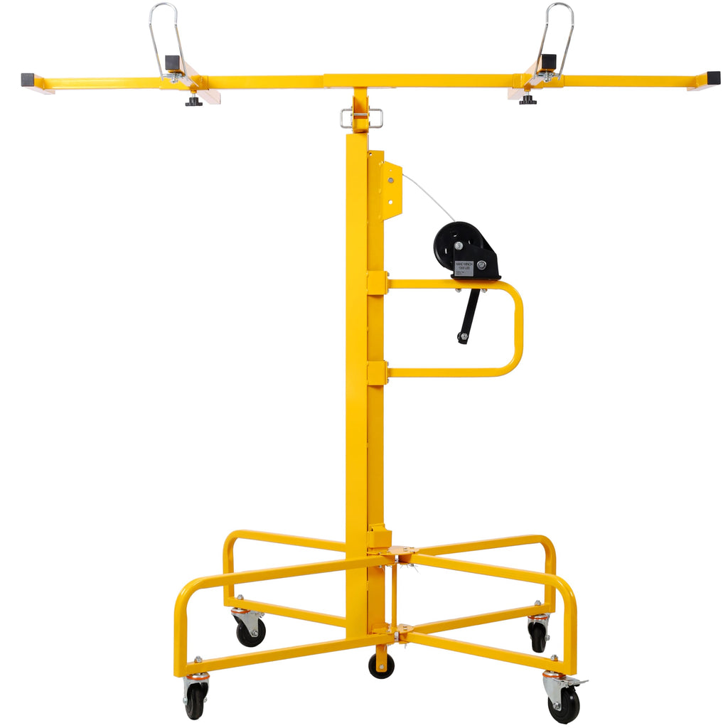 Gecheer Drywall Lift Panel Hoist Jack Lifter with Rolling Caster Wheels for DIY and Construction Projects, 150lb Capacity, Up to 16ft Sheet Size