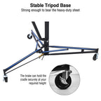 Drywall Lift 11FT – Drywall Lifter Panel Jack, 150LBS Heavy Duty Sheetrock Hoist with 360° Adjustable Telescopic Arm & Wheels (Black)