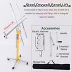 10Ft 11Feet 13Foot 15' 16Ft Tall Rolling Sheetrock Lift with Universal Wheel, Drywall Jack Lift for Ceiling and Walls, Drywall Panel Hoist for Gypsum/Wooden/Metal/PVC Board(3.5 m/11.5 ft)
