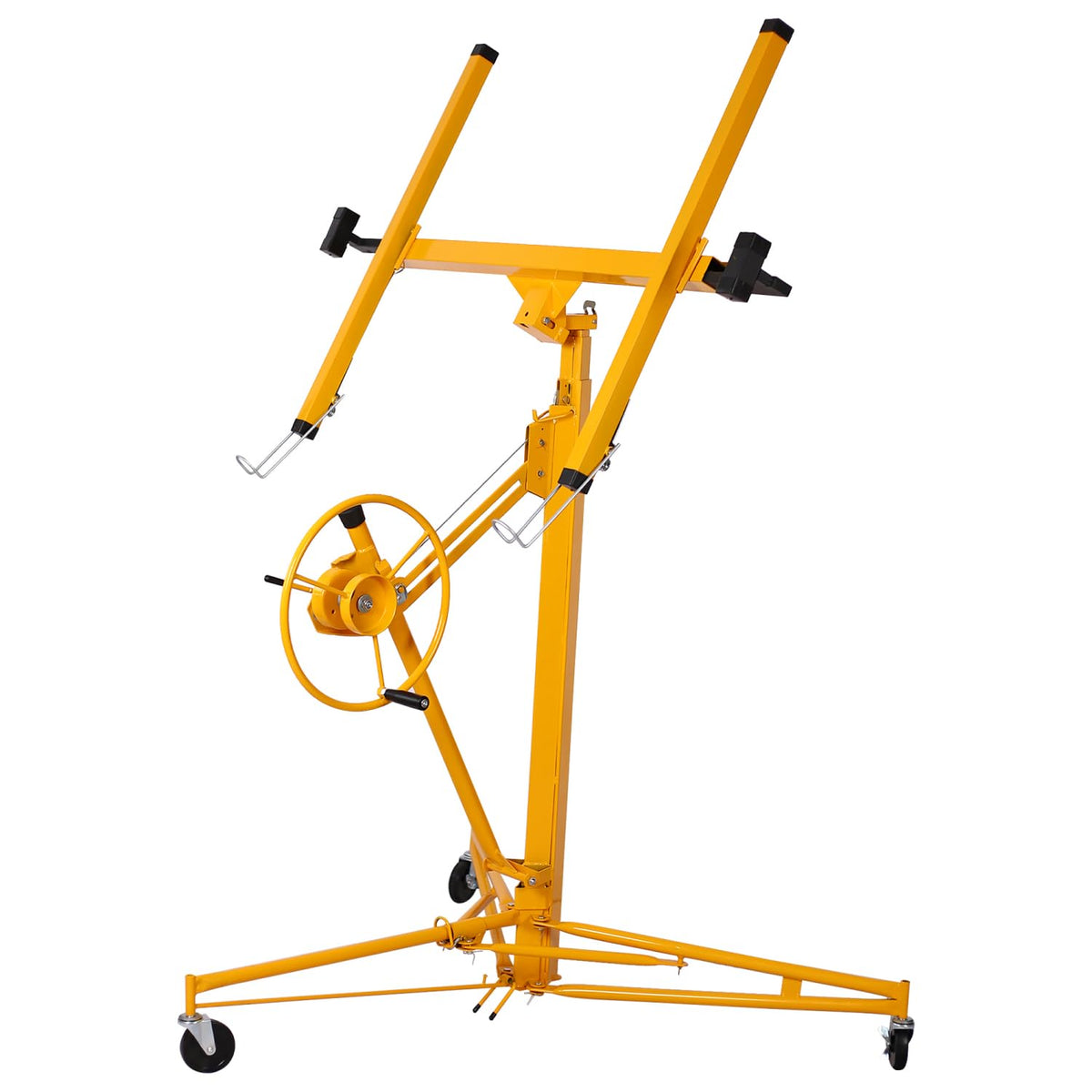 Drywall Panel Hoist 16Ft Yellow Metal Durable 16Ft Panel Lift Home & Commercial Use Easy-Install