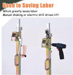 Handling Panel Lifting Jack for Home Improvement, Drywall Lift Drywall Lift Plaster Board Lifter with Bag, 132lbs Sheetrock Hoist Lifts with Telescopic Arm(3.5 m(11.5ft))