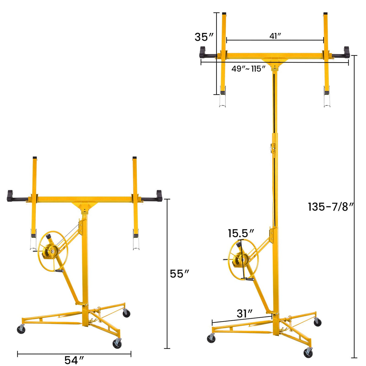 Rovibek 11FT Drywall Lift, Drywall Jack Lift for Ceiling
