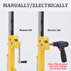Gypsum Board Lifter, Sheet Lifter, Level Gauge, Lifting Jack Tool with Lockable Universal Wheels, Strong Load-Bearing Capacity, Suitable for Construction, Construction Sites ()