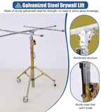 ZIMGOD Ceiling Sheetrock Lift Drywall Lift, 10 11.5 13ft Drywall Panel Hoist with Wheels, Portable Drywall Jack Construction Tools for Commercial Residential(Max Height 3.0m/9.8ft)