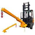 3T/6600LB Adjustable Forklift Jib Boom Crane Attachment, 63-98in Forklift Telescopic Lifting Arm, Mobile Crane with One Hook for Forklifts, Heavy-Duty Towing & Handling Equipment