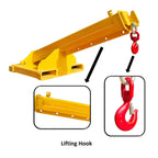 4400LB Adjustable Forklift Mobile Crane, Lifting Forklift Extension Attachments, Fix Angle Jib Boom Crane, W/Telescopic Boom and Hook, for Forklift Towing Handling 63in to 98in Extended Arm