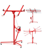 16FT Drywall Lift,150 Lbs Heavy Duty Drywall Lifter with Winch,Adjustable Telescopic Arm, Locking Casters,360° Adjustable,Foldable Sheetrock Lifts for Ceiling and Home Improvement