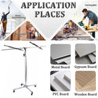Gypsum Board Lifter, Sheet Lifter, Level Gauge, Lifting Jack Tool with Lockable Universal Wheels, Strong Load-Bearing Capacity, Suitable for Construction, Construction Sites ()