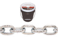 Campbell 0140623 System 3 Grade 30 Low Carbon Steel Proof Coil Chain in Round Pail, Zinc Plated, 3/8" Trade, 0.37" Diameter, 63' Length, 2650 lbs Load Capacity