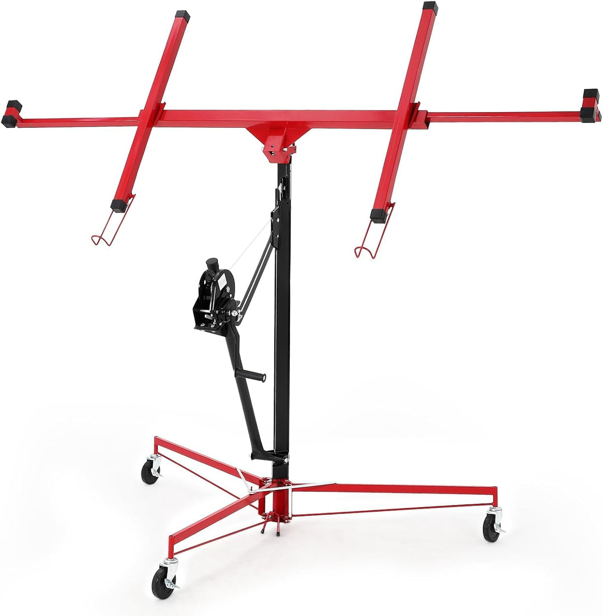 11ft Drywall Lift, 150 LBS Heavy-Duty Rolling Sheetrock Lift, Black