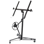 Tidyard Drywall Panel Hoist, Rolling Drywall Lift with Built-in Winch Brake, 16 ft Adjustable Height Steel Frame Cradle Hoist for Ceiling and Wall Installation