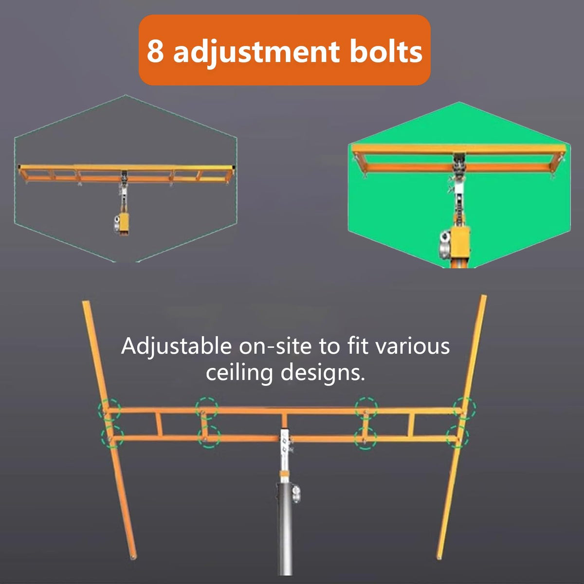 Three in One Drywall Lift Manual and Electric Dual Purpose 10.5/12.1/13.4FT Max Height Drywall Lift Panel Stable Lifting for Ceiling and Walls Tools Sheetrock Lifter Tool(12.1FT)