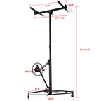 Drywall Lift, 16-Foot Panel Hoist, 150-lb Capacity, Black