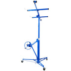 16FT Drywall Lift Sheetrock Lift, 150LBS Capacity, Drywall Lift Panel Hoist with Telescopic Arm, Drywall Jack Lift with 3 Lockable Wheels for Home Improvement Classic, 4'x16' Panel Size, Blue