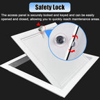 Lockable Metal Loft Ceiling Access Panel 18x20in - Durable Drywall Lift Attic Door for Easy Inspection & Access to Cables, Plumbing - Ideal Service Hatch (10-30 inch Options)