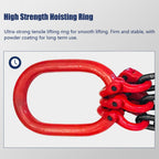 Lifting Chain with 4400lbs Load Capacity, Durable 4-Hook Design for Balanced Lifting, Ideal for Cranes and Heavy Load Handling