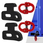 Bundle - 1/2" x 5' G80 Shipping Container Loading Chain with 2 Pack Bridle Hooks & Butterfly Clamps, Heavy Duty Cargo Securing Tie Down for Container Freight