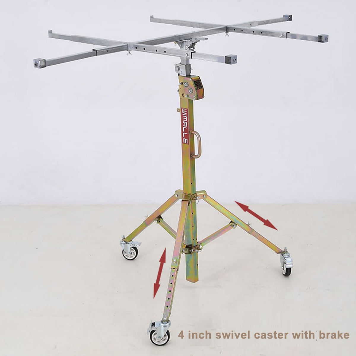 Drywall Jack Lifter, 3 Meters Adjustable Telescopic Arm Drywall Lifter,with Locking Casters,Suitable for Furniture Decoration, Industry