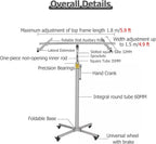 Drywall Panel Hoist Jack with 4 Lockable Rolling Caster - 110lb Weight Capacity Drywall Lifter Panel Hoist Easy Assembly & Transport(Model A - max H 3.2m/10.5ft)