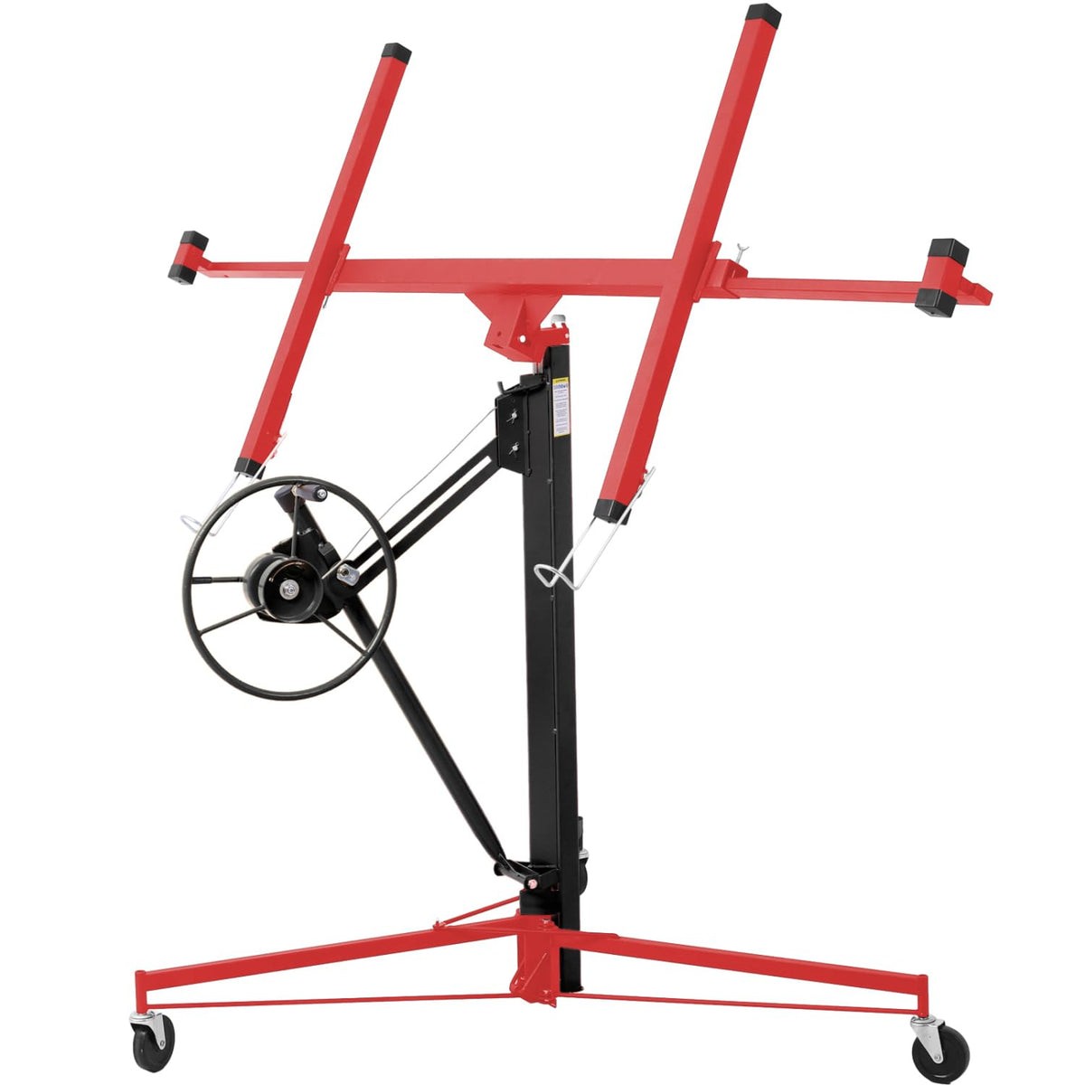 Drywall Lift Panel 11' Lift Drywall Panel Hoist Jack Lifter, Red+Black Steel Black+Red 11Ft Drywall Panel Hoist Home & Commercial Use Versatile