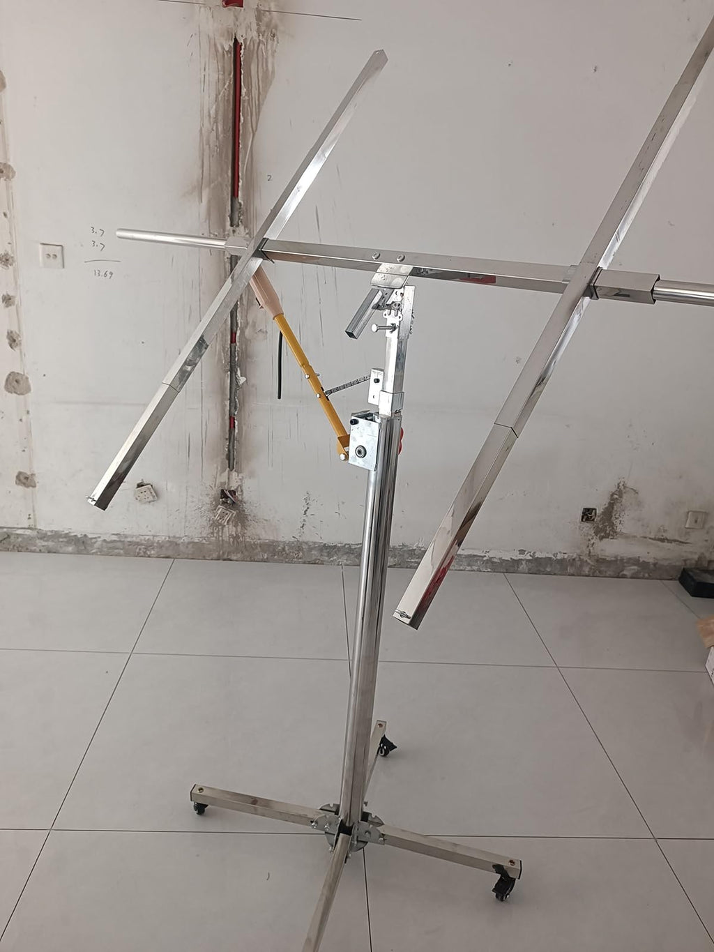 Easy Assembly Dry Wall Rolling Panel - Drywall Lift Panel Hoist Dry Wall Rolling Panel for Sheetrock, Construction Tools - 3.2m/3.7m/4m Heavy Duty Sheetrock Lift Construction Tools(3.7m/12.1ft)