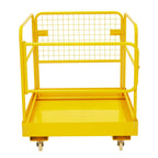 Towallmark Forklift Safety Cage, 36"x36" inch Heavy Duty Collapsible Forklift Work Platform,1200LBS Capacity with 4 Universal Wheels, for Most Aerial Jobs
