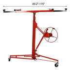 Red Drywall Lift 150 Lbs Capacity, 16' Panel Hoist Jack Construction Tool