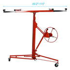 Drywall Lift Panel 13' Lift Drywall Panel Hoist Jack Lifter Red Adjustable Height Home & Commercial Use Durable