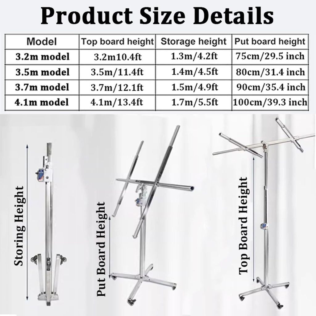 Foldable Drywall Lift - Heavy-Duty Panel Hoist for Easy Installation in Home Improvement Projects