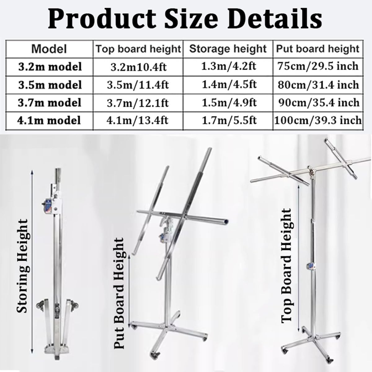 Foldable Drywall Lift - Heavy-Duty Panel Hoist for Easy Installation in Home Improvement Projects