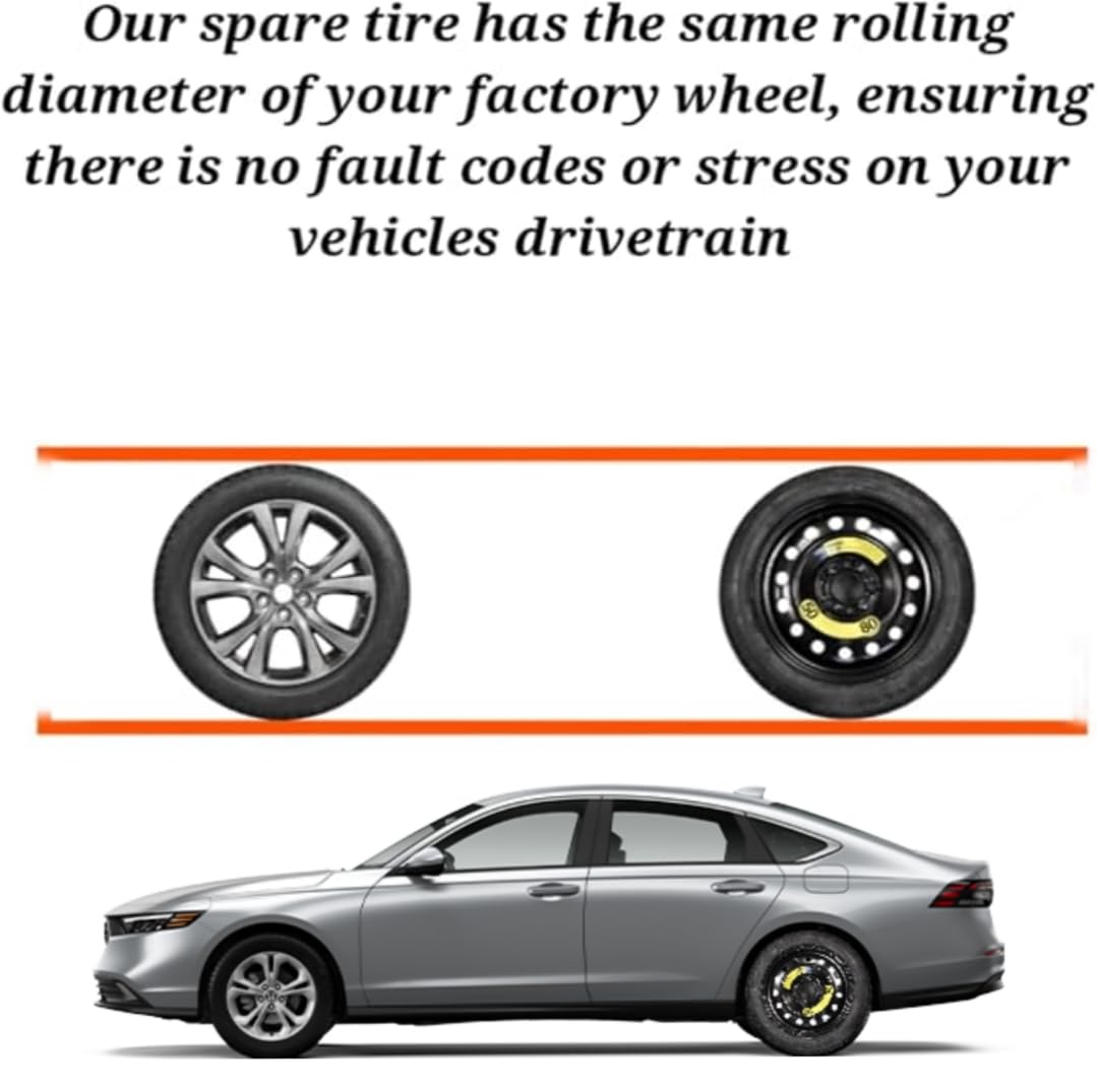 RJ-MODINI- Spare Tire Kit Fits 2013-2025 Honda Accord Hybrid, Includes Tire Changing Kit & Storage Case