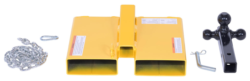 Vestil FTTM-2 Steel Fork Lift Hitch Attachment 20-9/16 in x 14-1/2 in x 8-1/16 in 1500 Lb. Capacity Yellow