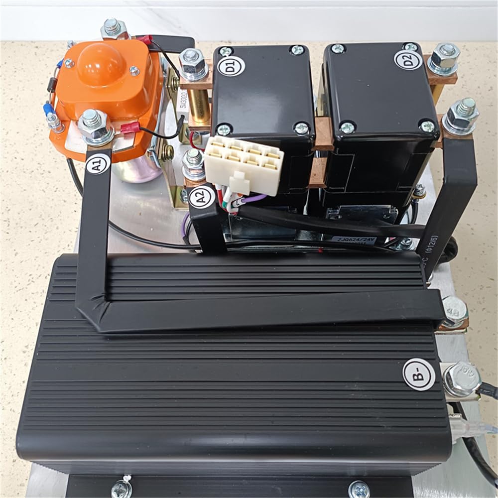 Electric Vehicle Golf Cart Forklift Truck 72V 400A Motor Speed Controller Assembly 1205M 72 Volt 400 Amp with 803 Battery Gauge GE304 Reversing Contactor 0-5K Throttle Pedal (72V)