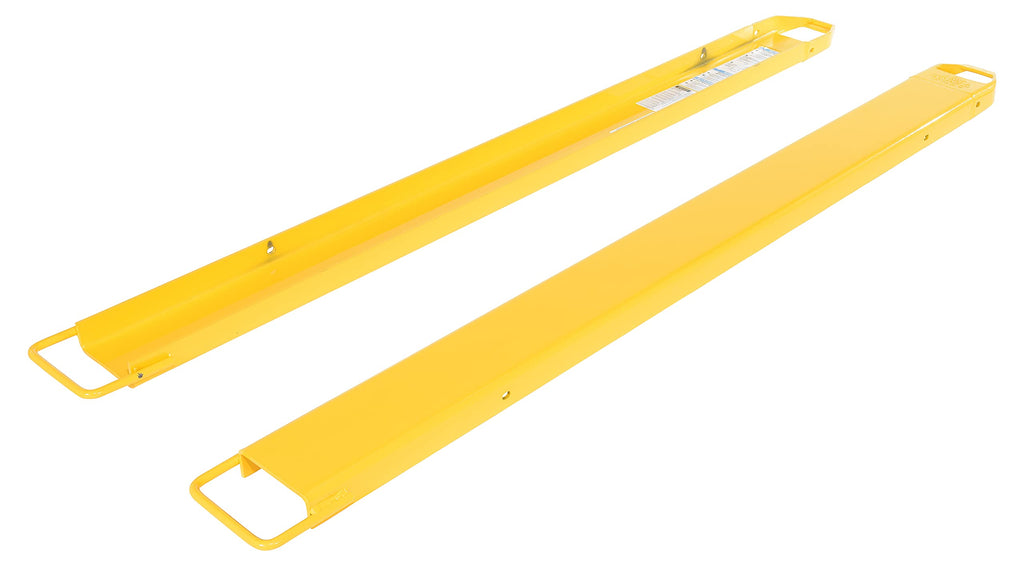 Vestil FE-6-84 Steel Fork Extensions 6 in. x 84 in. 4,000 Lb. Capacity Yellow