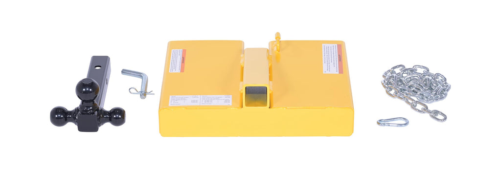 Vestil FTTM-2 Steel Fork Lift Hitch Attachment 20-9/16 in x 14-1/2 in x 8-1/16 in 1500 Lb. Capacity Yellow