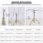 Drywall Lifter Tool, Heavy Duty Panel Jack with 80kg Lifting Capacity and Lockable Swivel Wheels
