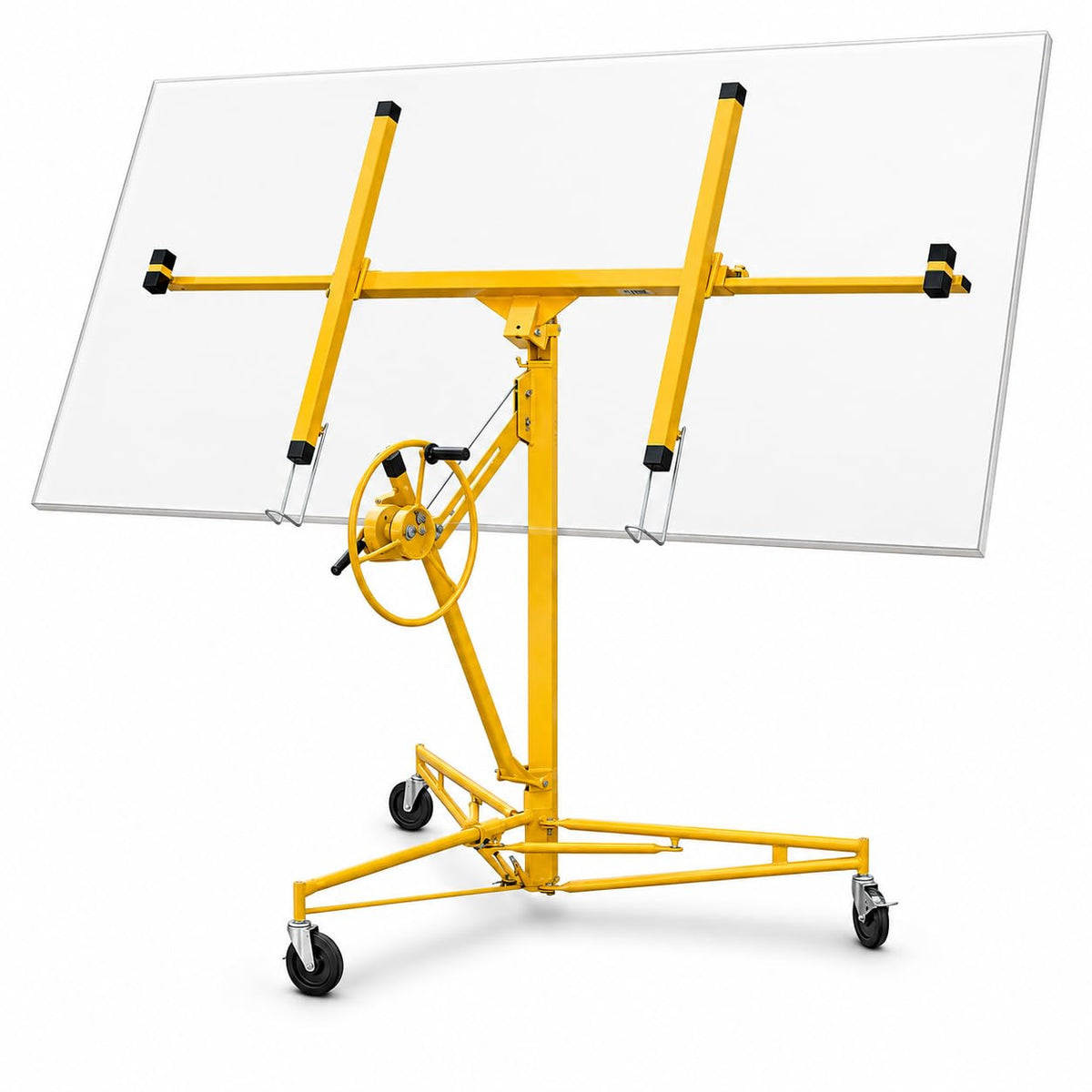 Stark USA 11 Ft Drywall Lift Panel Hoist, Rolling Sheetrock Lift Jack with 360° Adjustable Cradle, Telescoping Extension Arm, 3 Lockable Swivel Casters, Heavy-Duty Drywall Ceiling Installation Lift