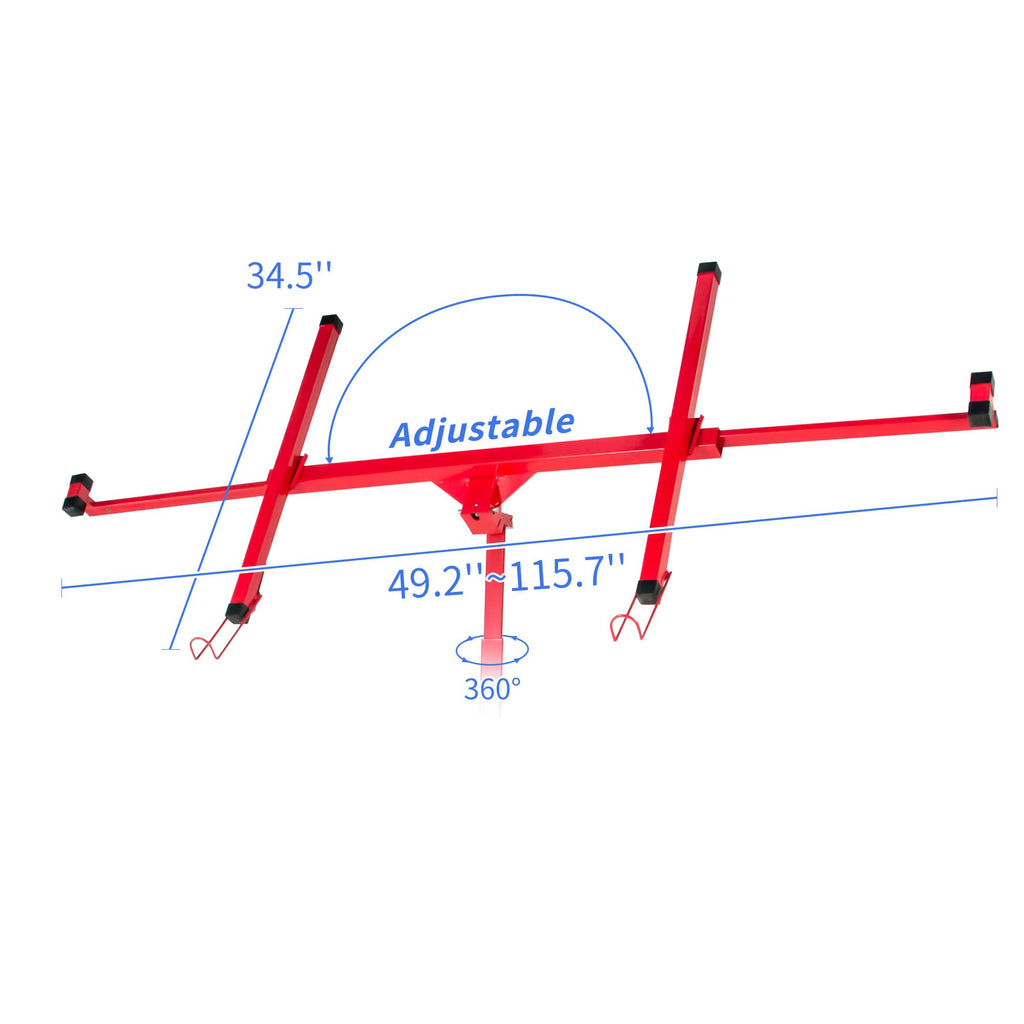 Drywall Panel Lifter Drywall Panel hoist Jack Lifter Jack Rolling Caster Panel Hoist 11ft red